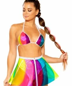 JValentine Sneakers Beach Ball Rainbow Vinyl Triangle Top