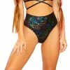 JValentine Black Broken Higher-Waist Bottoms