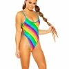 JValentine Diagonal Sparkle Rainbow Bodysuit