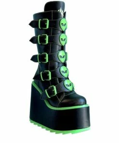 Y R U Platforms DUNE ALIEN - BLACK GREEN