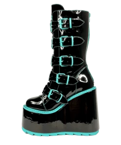 Y R U Platforms DUNE BUTTERFLY - BLACK TEAL 10 Y R U Platforms DUNE BUTTERFLY - BLACK TEAL