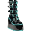 Y R U Platforms DUNE BUTTERFLY - BLACK TEAL