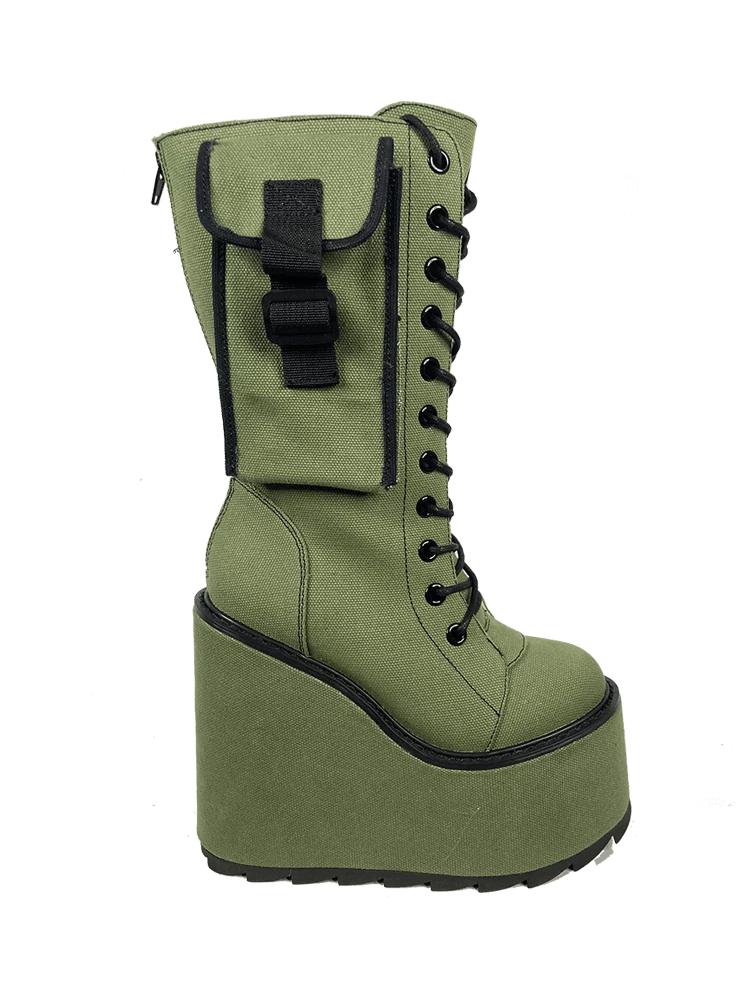 Y R U DUNE DESERT - OLIVE/BLACK Platforms 5 Y R U DUNE DESERT - OLIVE/BLACK Platforms