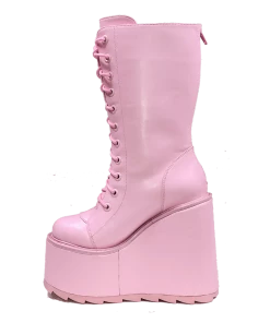 Y R U Platforms DUNE LACE UP - BABY PINK