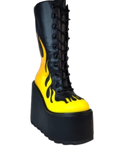 Y R U Dune Lace Up Flame - Black / Yellow