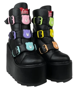 CARE BEARS BY YRU Platforms DUNE LO CARE BEARS - BLACK