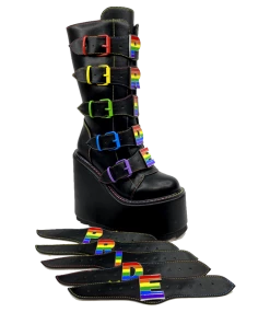 Y R U Platforms DUNE PRIDE STRAPS - BLACK