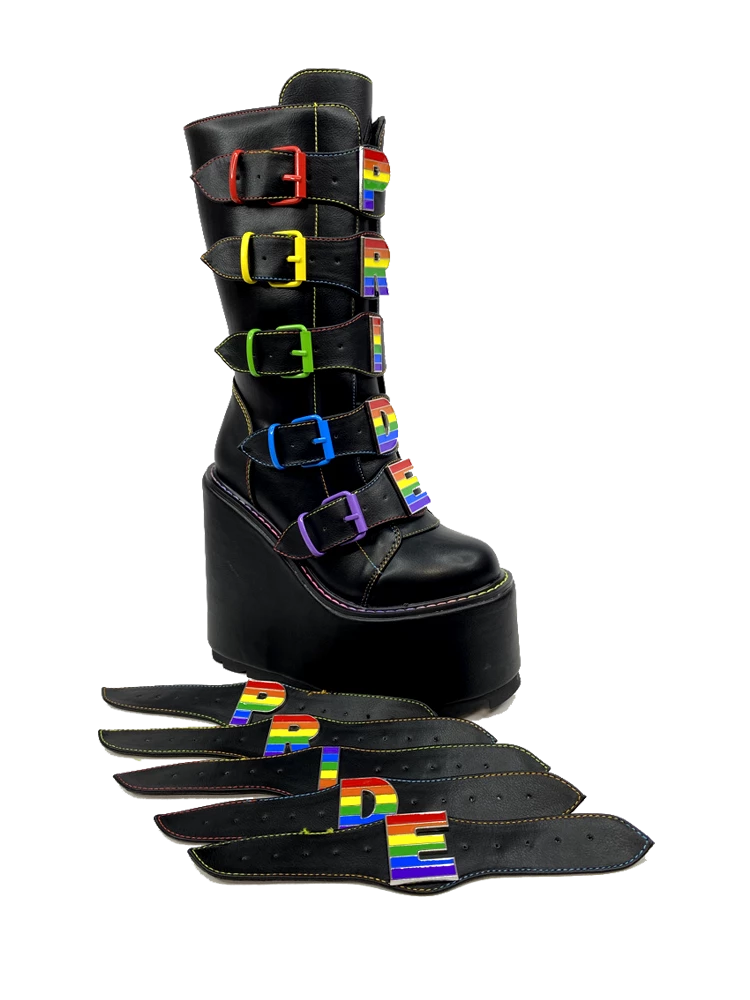 Y R U Platforms DUNE PRIDE STRAPS - BLACK 4 Y R U Platforms DUNE PRIDE STRAPS - BLACK