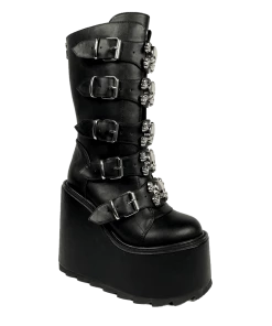 Y R U Platforms DUNE SKULL - BLACK/SILVER
