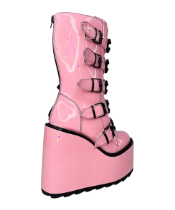 Y R U DUNE SKULL - PINK/BLACK Platforms