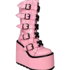 Y R U DUNE SKULL - PINK/BLACK Platforms