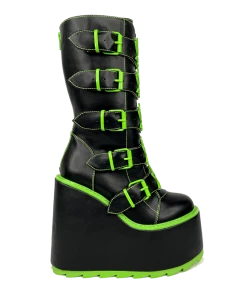 Y R U DUNE W33D- BLACK/GREEN Platforms
