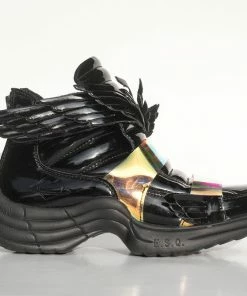 Esqape Sneakers FLYH Hi ~ Black | ᴘᴀᴛᴇɴᴛ ᴡiɴɢ Sɴᴇᴀᴋᴇʀ