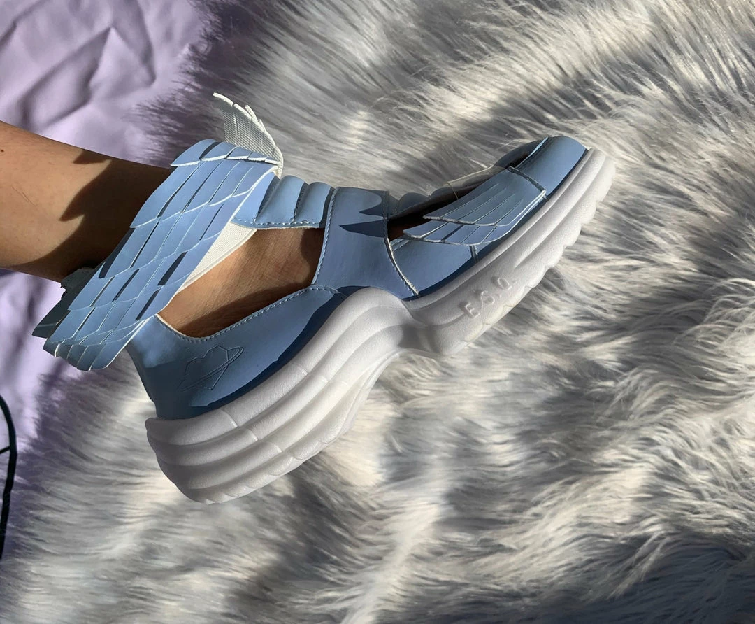 Esqape Sneakers FLYH Hi ~ White/blue | ᴜᴠ ʀᴇᴀᴄᴛɪᴠᴇ Sɴᴇᴀᴋᴇʀ 6 Esqape Sneakers FLYH Hi ~ White/blue | ᴜᴠ ʀᴇᴀᴄᴛɪᴠᴇ Sɴᴇᴀᴋᴇʀ