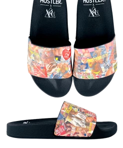 HUSTLER BY XTRA HUSTLER COVER SLIDE - BLACK/MULTI Sneakers