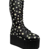 Y R U KAOS HI - BLACK DAISY Platforms