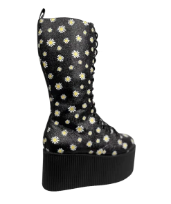 Y R U KAOS HI - BLACK DAISY Platforms