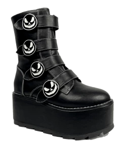 Y R U Platforms KARMA SKELETON - BLACK/WHITE