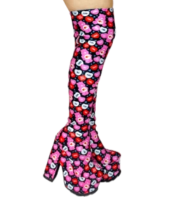 CARE BEARS BY YRU LABYRINTH CARE BEARS VALENTINE - BLACK/PINK Platforms