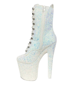 XTRA Platforms MYA STAR - WHITE GLITTER