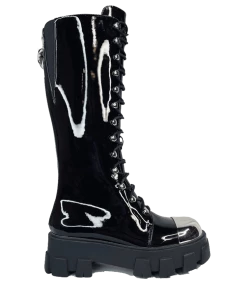 FAN ALL FLAMES Platforms OBSIDIAN LACE-UP BOOT