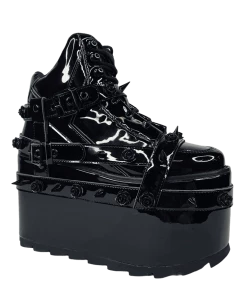 Y R U Platforms QOZMO BNDG ROSE - BLACK PATENT