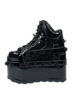 Y R U Platforms QOZMO BNDG ROSE - BLACK PATENT
