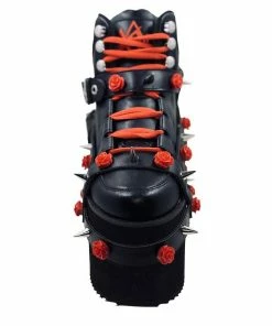 Y R U QOZMO BNDG ROSE - BLACK/RED Platforms