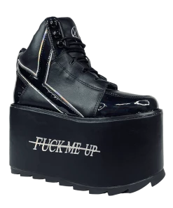 Y R U QOZMO X ALISON WONDERLAND - BLACK Platforms