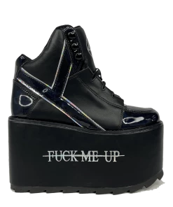 Y R U QOZMO X ALISON WONDERLAND - BLACK Platforms