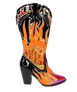 Y R U SPACE COWGIRL FLAME - BLACK/RED Sneakers