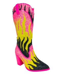 Y R U SPACE COWGIRL FLAME - PINK/YELLOW