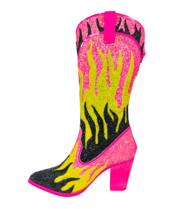 Y R U SPACE COWGIRL FLAME - PINK/YELLOW