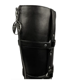 FAN ALL FLAMES STOMP O-RING BOOT - BLACK Platforms