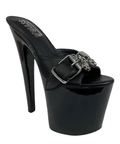 XTRA SUGAR SKULL - BLACK/SILVER Platforms