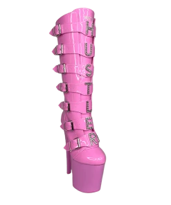 XTRA VIP HUSTLER - PINK/SILVER Platforms