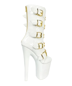 XTRA VIP - WHITE/GOLD Platforms
