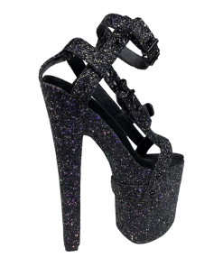 XTRA Platforms X - BLACK GLITTER