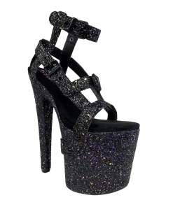 XTRA Platforms X - BLACK GLITTER